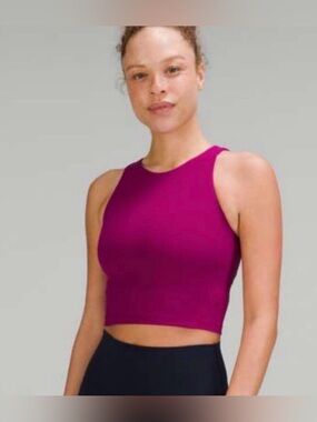 Lululemon High Neck Align Tank Magenta Smoke Size 6
